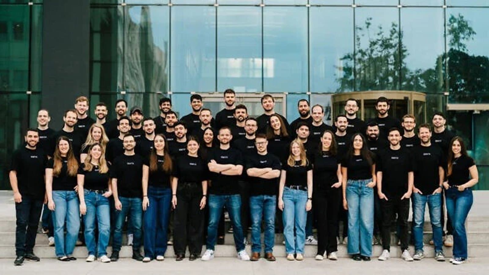 The Onyx Security team outside their offices. File photograph. תצלום ארכיון.